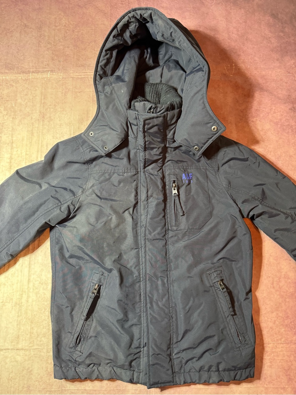 Abercrombie & Fitch Heavyweight Parka Warrior Jacket Navy Blue Men’s M Vtg Y2K